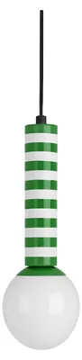 Produktbild von Leitmotiv - Hängeleuchte Rayado Retro - Grün - 12x12x38cm Hängelampe - Esstischlampe - Wohnzimmerlampe - Schlafzimmerlampe - Wohnzimmer