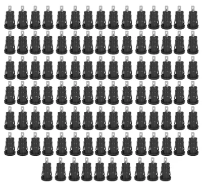 Produktbild von 100 Stück Bananenstecker-Anschlussklemmen 4 mm Sicherheitsringklemmen vernickeltes Kupfer Klemmenblockadapter Schwarz
