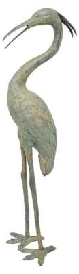 Produktbild von Eine Bronzeskulptur eines Reihers Replikat Retro Design Dekoration