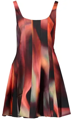Produktbild von Schwarzes Damenkleid mit Muster und Bateau-Ausschnitt entdecken