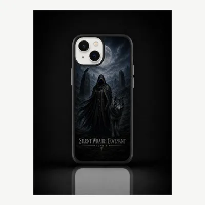 Produktbild von iPhone 14 Hülle Handyhülle Schutzhülle Case mit Schattengeist Motiv – LUNØIR ©