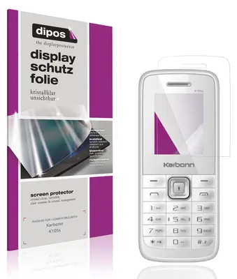 Produktbild von 4x Schutzfolie für Karbonn K105s klar Displayschutzfolie Folie Display Schutz dipos