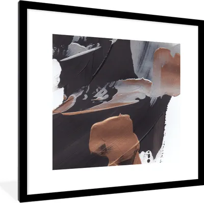 Produktbild von MuchoWow® Gerahmtes Poster Abstrakt - Farbe - Gold 40x40 cm - Poster mit Schwarzem Bilderrahmen Wandposter Rahmen Foto Bilder - Poster - Plakat im Rahmen