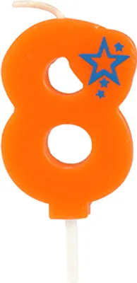 Productafbeelding van PAPSTAR Cijferkaars Mini 8, 6,8 cm, oranje