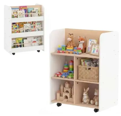 Image de Étagère pour livres pour enfants, mobile et avec présentation double face
