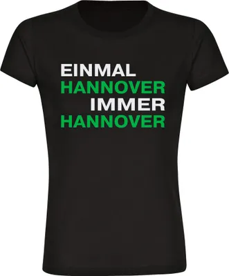 Produktbild von multifanshop Damen T-Shirt - Hannover - Einmal Immer, schwarz, Größe S