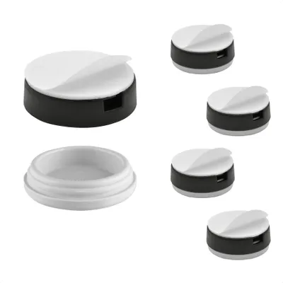 Produktbild von WAGNER QuickClick® Kunststoffgleiter HYPER - 4er-Set zum Kleben, 4x Basis + 4x Gleiteinsatz Ø 25 mm, DE Ware - 15830800