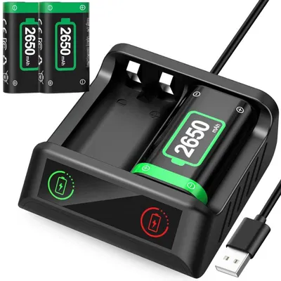 Obrázek produktu pro Baterie 2× 2650 mah pro ovladače xbox series x s nabíječka