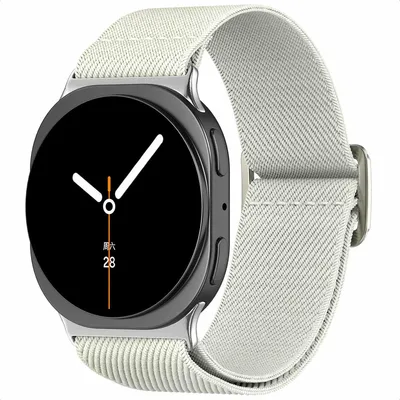 Produktbild von imoshion Elastisches Nylonarmband für Samsung Galaxy Watch 8 (40/44mm) / Classic (46mm) - Beige