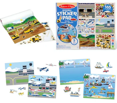 Produktbild von Sticker Pad Vehicles Set aus wiederverwendbaren Tafeln und Aufklebern Melissa & Doug