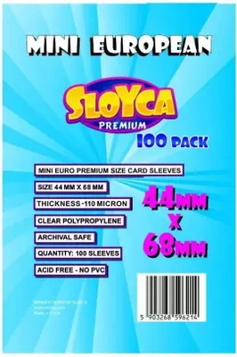Immagine prodotto di Mini maniche europee Premium 44x68mm (100 pezzi) (Accessori per giochi)