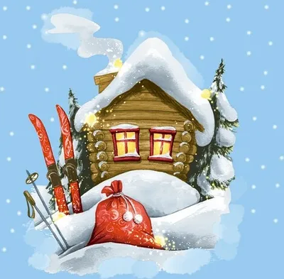 Produktbild von 20 Servietten Winter Cabin - Skier vor Hütte mit Winter 33x33cm