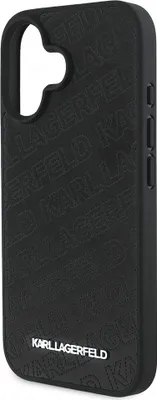 Produktbild von Karl Lagerfeld, iPhone 16 PolyurethanStepp-Hülle mit m Design, Schwarz
