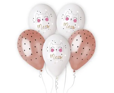 Produktbild von Meow Cat Latex-Ballons 33 cm, 5 Stück