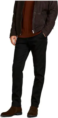 Produktbild von Jack & Jones 12207410, Chino, Erwachsener, Schwarz, Baumwolle, Elasthan, Nicht bleichen, Feinwäsche (30°C)