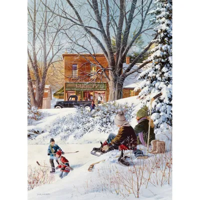 Obrázok produktu pre COBBLE HILL Zimná zábava Puzzle 1000 dielikov