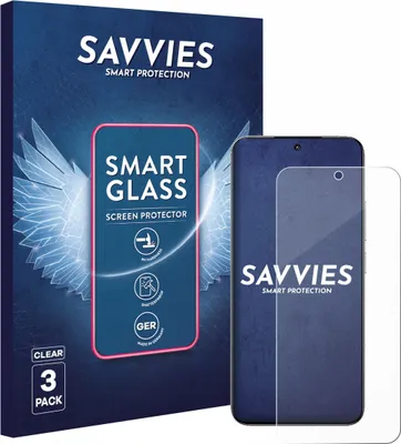 Produktbild von 3x Savvies Schutzglas Folie für Xiaomi 15 9H Panzer Schutzfolie Glas Displayschutz klar transparent