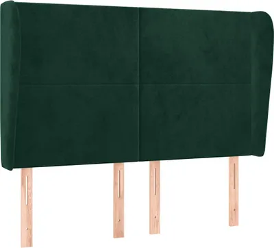 Produktbild von vidaXL Kopfteil mit Ohren Dunkelgrün 147x23x118/128 cm Samt