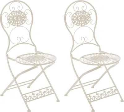 Produktbild von CLP 2er Set Eisen Klappstühle Mani bronze