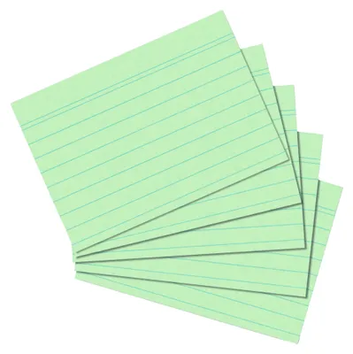 Productafbeelding van Herlitz memokaarten, formaat DIN A6, met lijntjes, groen