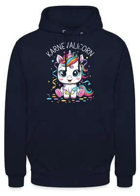 Produktbild von Spreadshirt Karnevalicorn | Einhorn Karneval Party Uni Hoodie, M, Navy