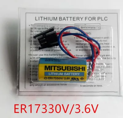 Image de Nouveau Mitsubishi A6BAT ER17330V PLC batterie taille 2/3A 3,6V PLC batterie avec connecteur