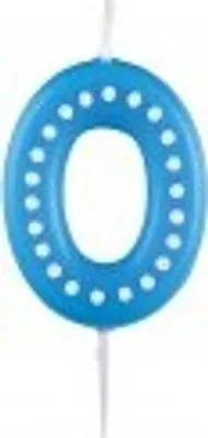 Image de Amscan nummer bougie 0 cire 6,5 cm jaune