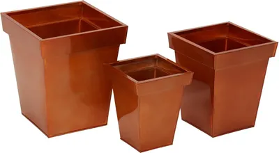 Produktbild von 3er Set Pflanztopf Blumentopf Übertopf Kübel Abtropfkante wetterfest frostfest
