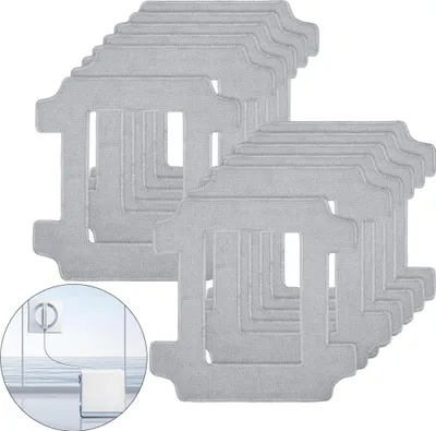 Produktbild von 12pcs waschbare Mikrofasertücher für Ecovacs Winbot W2S/W2S Omni, reinigen effektiv Fenster in Wohnzimmer, Bad, Büro und weiteren Räumen.