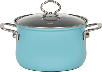 Obrázek produktu pro Hrnec na maso Riess Nouvelle se skleněnou poklicí Ø24 cm, 6 litrů Crystal Blue