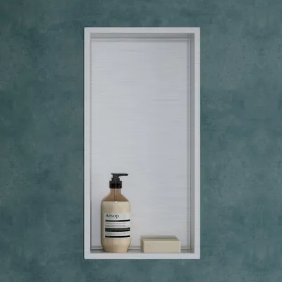 Produktbild von Mai & Mai Wandnische Dusche Silber 30x60x8,3cm | Duschablage Bad befliesbar aus Edelstahl | Duschregal Unterputz-Montage
