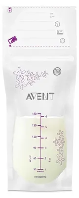 Zdjęcie produktu dla Philips AVENT Woreczki do przechowywania pokarmu SCF603/25 Akcesoria laktacyjne, Chiny, Poli(tereftalan etylenu) (PET), 180 ml, 25 szt., 99 mm, 256 mm