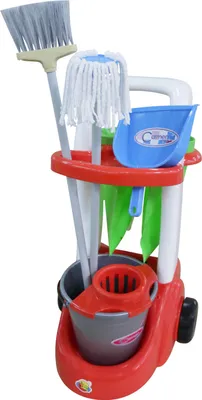Produktbild von Coloma Putztrolley Reinigungswagen Putzwagen Eimer Besen Müllsäcke