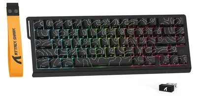 Produktbild von MAMBASNAKE X Attack Shark X68PRO HE 8KHz Rapid Trigger Gaming-Tastatur – Schwarz