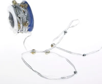 Produktbild von Perlenband - silber - 10mm - 10m - 97563 10