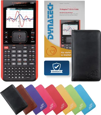 Produktbild von TI-Nspire CX II-T CAS Grafikrechner mit Schutztasche schwarz & Fachbuch