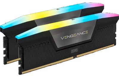 Obrázek produktu pro Corsair Vengeance RGB 64GB (2x32GB) DDR5 6400MHz CL32 RAM Paměť CMH64GX5M2B6400C32