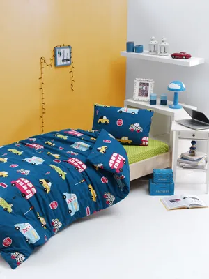 Zdjęcie produktu dla L'Essentiel Linge de Maison, zestaw poszewek na kołdrę (EN), Paula - Blue, 65% BAWEŁNA / 35% POLIESTER, niebieski, 135 x 200 cm