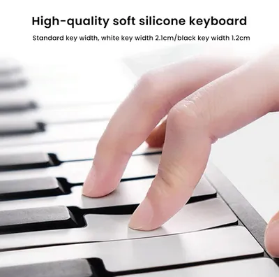 Immagine prodotto di Pianoforte elettronico, design portatile con rotelle, 16 note e 10 ritmi, nero