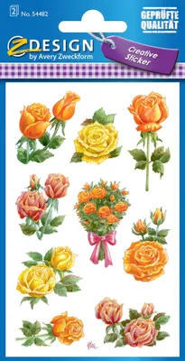 Produktbild von Zweckform 54482 Sticker Flower Rosen