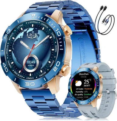 Produktbild von AMOLED Smartwatch mit Anruffunktion, 1,43'' Display, 170+ Sportmodi, IP68, langer Akku & Gesundheits-Tracking
