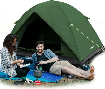 Imagen del producto de Tienda de campaña ultraligera, impermeable, para 2-4 personas, de 210x140x125 cm, ideal para actividades al aire libre