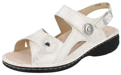 Produktbild von FINN COMFORT Denia Damen Sandalen creme Glattleder - Größe: 39