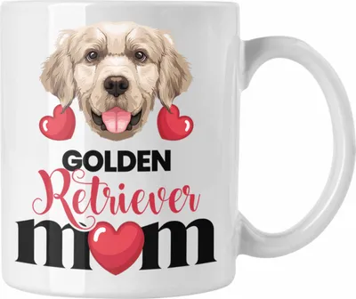 Produktbild von Trendation - Golden Retriever Besitzer Mom Mama Tasse Geschenk Lustiger Spruch Geschenkidee Golden Retriever Besitzerin (Weiß)