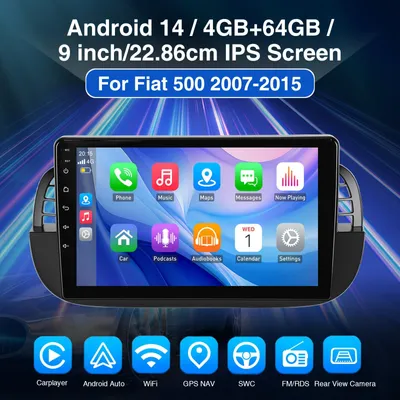 Image de Autoradio - Système multimédia - Autoradio stéréo - Système de navigation - Écran de contrôle Android - Écran tactile HD de 9 pouces