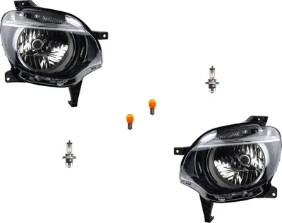 Produktbild von Scheinwerfer passend für Renault Twingo III 14- Leuchtmittel Set Li. Re. 260600966R 260104296R Johns