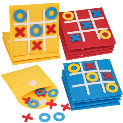 Produktbild von 16-teiliges Filz-Mini-Tic-Tac-Toe-Set,unterhaltsames Tic-Tac-Toe-Spiel,Montessori-Geschenk zum Kindertag,kleines Partygeschenk für Kinder & Erwachsene