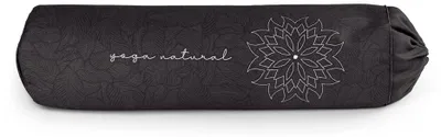 Produktbild von tiguar Yoga Bolster, 66 x 19 cm  ergonomisches Meditations- und Yogakissen mit Buchweizenfüllung, zylindrische Form, aus Baumwolle, in Graphit  für Pilates, Entspannung und Stretching