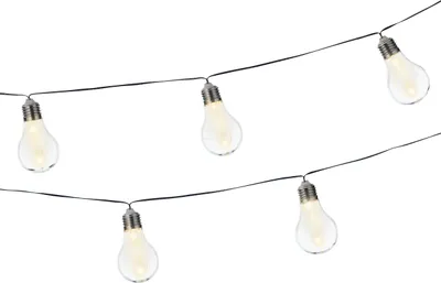 Produktbild von LED Solar Lichterkette Glühbirnen 4,5m Kunststoff Warmweiß