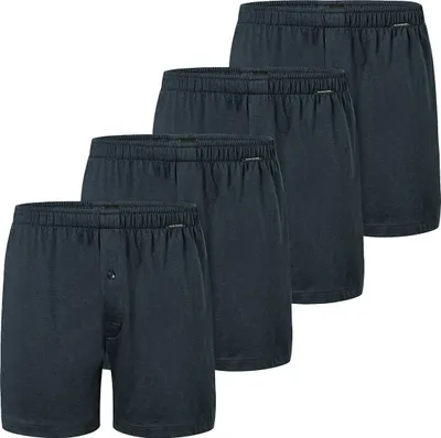 Produktbild von Schiesser 4er Pack Singel-Jersey Boxershorts Lockere Passform, Funktionale Knopfleiste, Weiche Single-Jersey-Qualität